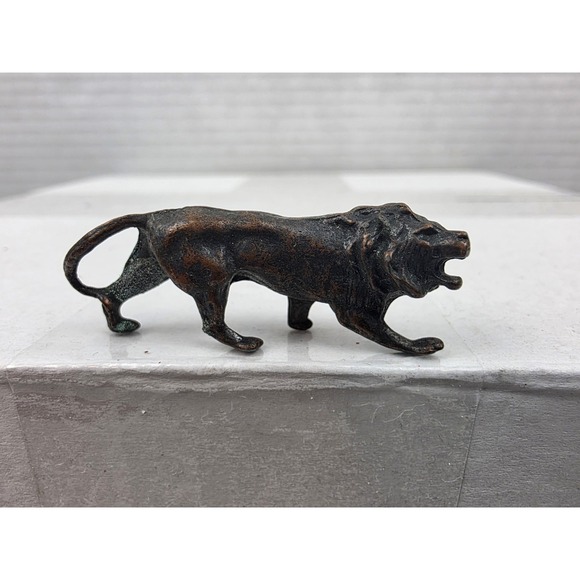 Vintage HTF Kinder Surprise Metal‎ Lion Figure - Picture 1 of 5